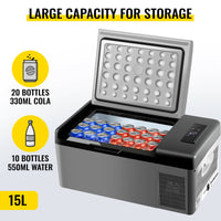 "Tragbare Auto-Gefrierbox, 15L Fassungsvermögen, 12V/24V"
