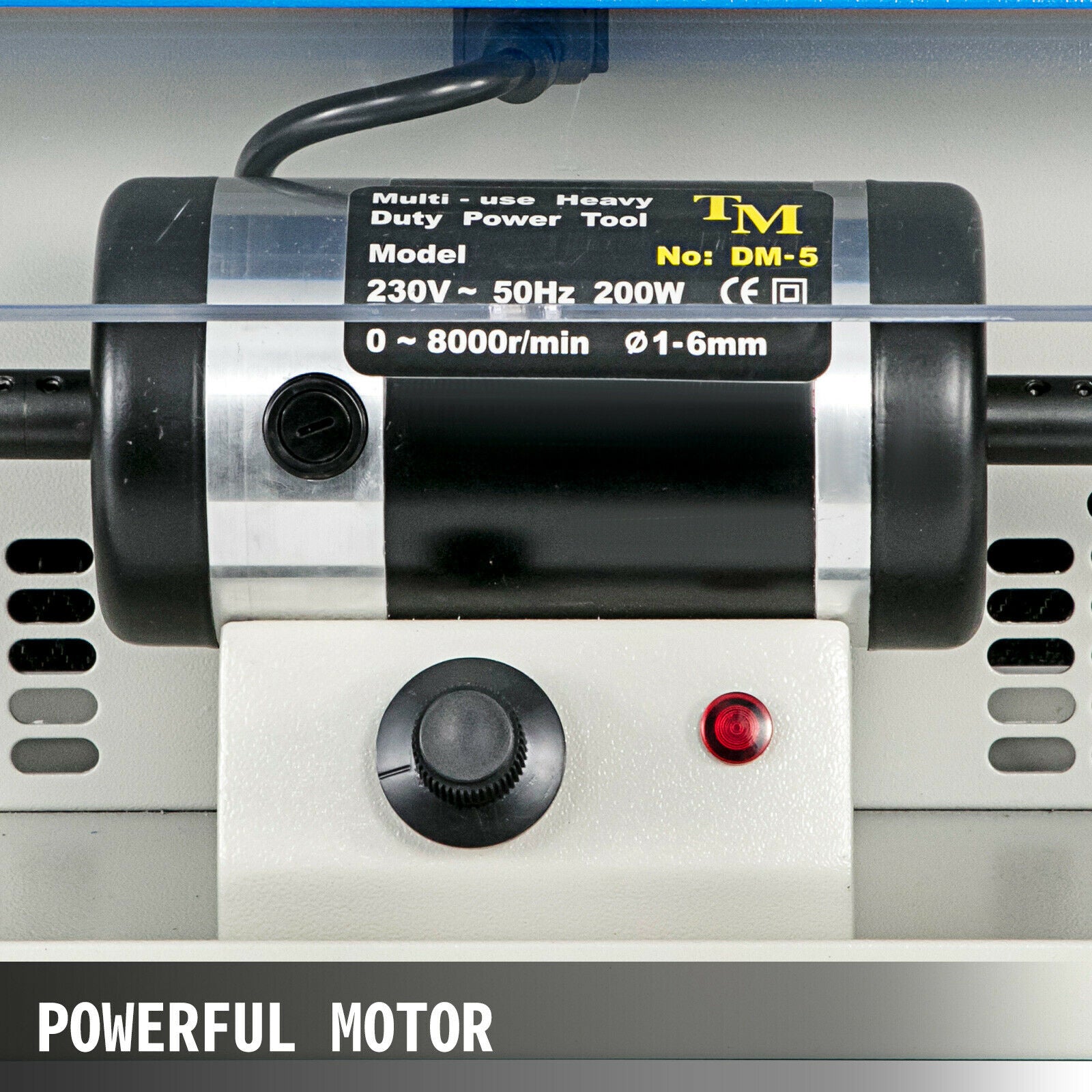 Schmuckpoliermaschine – 200-W-Motor, Geschwindigkeitsschalter, Beleuchtung