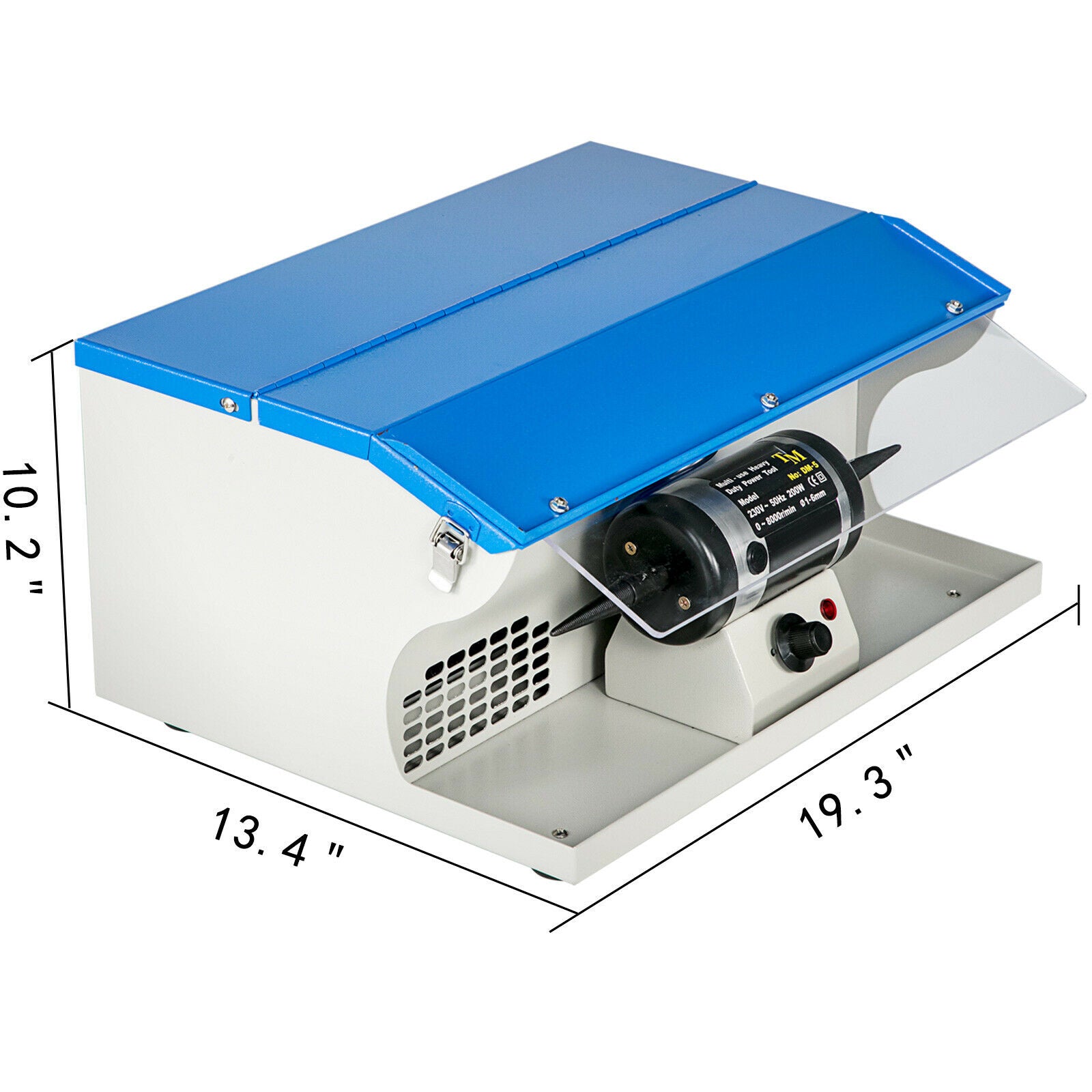 Schmuckpoliermaschine – 200-W-Motor, Geschwindigkeitsschalter, Beleuchtung
