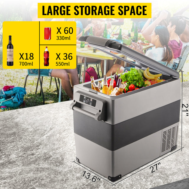 Auto-Kühlschrank, Mini-Kühlschrank mit Gefrierfach – LED-Anzeige, effiziente Kühlung