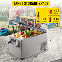 Auto-Kühlschrank, Mini-Kühlschrank mit Gefrierfach – LED-Anzeige, effiziente Kühlung