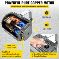 230W Flexible Shaft Grinder - Powerful Motor, High-Precision Clamp