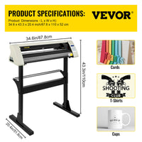 Vinyl-Schneideplotter – 28 Zoll, LCD-Bildschirm, 3 Klingen und Signmaster-Software