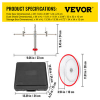 Verstellbares Lochsägen-Set, schneidet Löcher von 1-5/8 bis 8, PC-Staubschutz