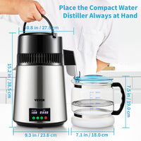 Wasserdestilliergerät, Destillationsrate 1 l/h, Touchscreen, leer