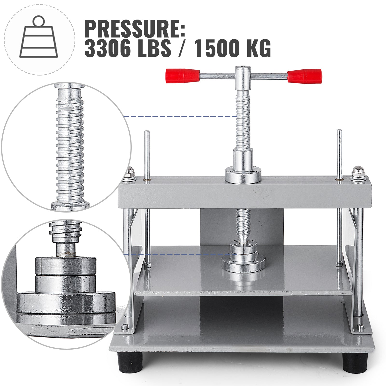 Buchbindepresse – 12 x 8,7, 3306 lbs Druck, rutschfeste Fußpolster