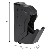 Biometric Handgun Safe Box, 120 Fingers Capacity, Password Entry, Steel Construction