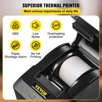 Thermal Receipt Printer, 58mm Label Printing, USB Connectivity