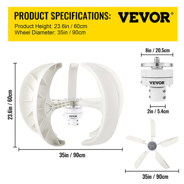 Vertikale Achsen-Windturbine, 12V, Alternative Energiegenerator