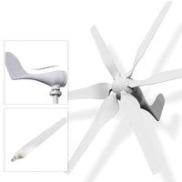 Windturbine – Windmolen – Elektrischer Energiegenerator – 12 V – 800 W – 6 Blätter – mit MPPT-Controller