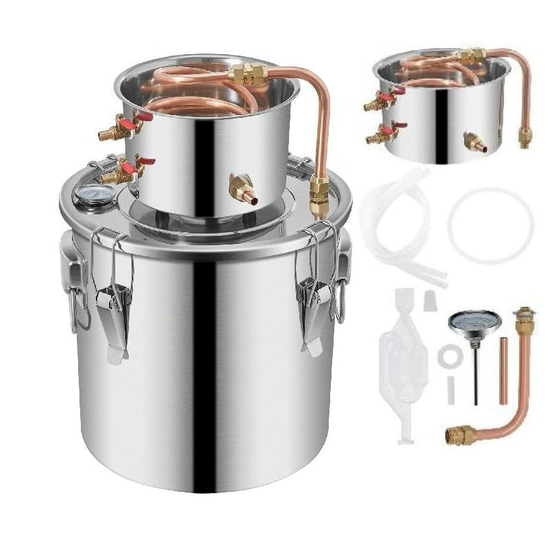 30 Liter Distilleerketel | Alkohol, Alkohol, ätherische Öle und Moonshine-Maker | Destillieren | Destilleerketel | Brennereigerät | Duurzaam Material